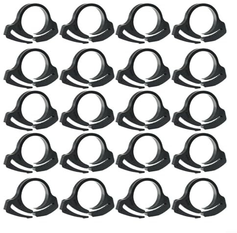 Juego de 40 abrazaderas de manguera de plástico de doble agarre, φ16 mm, abrazaderas de trinquete ajustables de riego para manguera de jardín (φ16 mm)