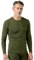 LAPASA Men's Thermal Underwear Top Lightweight Long Sleeve Shirt Crew Neck Base Layer for Running Cycling Outdoors Activity M09 Olive Green (1 Top) XL