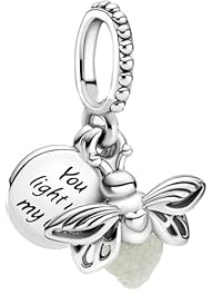Feitery Glow-in-the-dark Firefly Hundepfote Glühwürmche Charms Reisen Kompatibilität für Pandora Armband Herz Anhänger Meerestiere Sommer-Schmuck