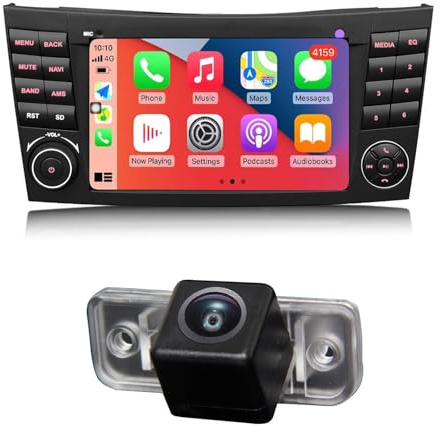 7 Zoll Android/Carplay Autoradio GPS Navigation+HD Nachtsicht Auto Rückfahrkamera Für Mercedes Benz C E Class W203 E W211 CLS Klass W219 CLK W209 SL R230 R171 C219 S203 S211 B200 A160 GLS300 S203