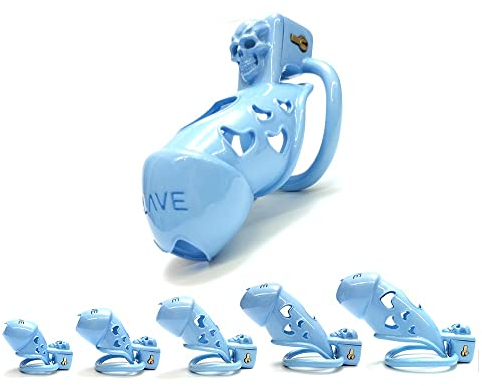 Sexy Blue Dream Mehrere Größen Männliches Keuschheitsgerät, Keuschheitskäfig, Keuschheitsgürtel, Keuschheitsgeräte Käfig, Penisring, Keuschheitsring Erwachsener Schloss kommt for Männer,Keuschheitsgü