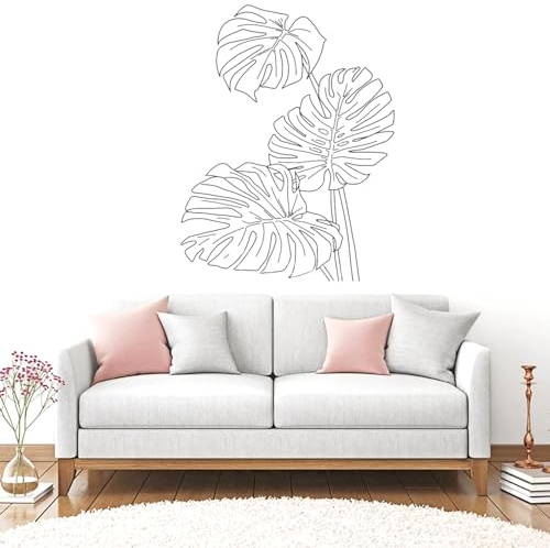 Monstera Tropical Jungle Leaves Wall Decal Monstera Palm Wall Sticker Bedroom Home Living Nursery Home Decor 33x42cm