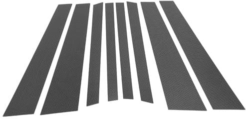 Partuto Türpfostenfensterleiste - Auto Front Heck Links Rechts Seite Anti-Kratz-Aufkleber - für BMW X5 2014-2018 Kunststoff Schwarz Carbonfaser - 8 Stück