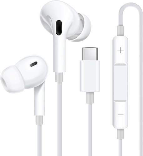 KP TECHNOLOGY In-Ear Earphones for Nothing CMF Phone 1 - Wired In-Ear Headphones, Earbuds with USB Type C Interface for Nothing CMF Phone 1 (WHITE)
