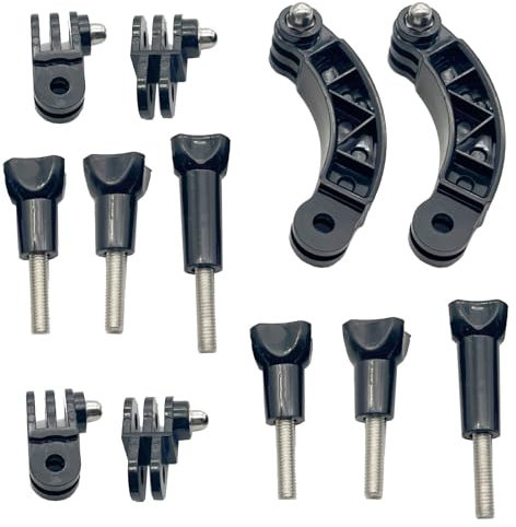 Plastic Helmet Curved Arced Extension Arm Mount Kit, Replacement compatible for all GoPro Hero Series, Extension Arm Adapter, Pivot Arm Thumbscrew, Adjust Extension Arm Mount for Other Action Cameras