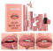 3 in 1 Matte Samt-Lippenstift-Set, 3Pcs Matte Lippenstift + Matte Flüssig-Lippenstift + Lip Liner Set, Samtiger Lippenstift Lang anhaltender Lipgloss Make Up Geschenkset (#01, 1er-Packung)