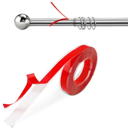 2m Transparentes Vorhanggleitband, Vorhanggleitband für Harte Oberflächen Vorhangstangenband Vorhanggleitband zum Sanften und Leisen Gleiten von Vorhängen und Vorhangringen