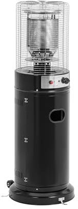 Uniprodo UNI_GPH_01 Chauffage extérieur gaz - 11 kW - hauteur 1 370 mm - inox / acier Chauffage terrasse gaz Chauffe terrasse gaz Chauffage de terrasse Chauffage radiant au gaz