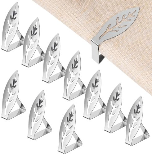 RiuCrepian 10 Stück Tischdeckenklammern Edelstahl Set,Tischtuchklammern fuer dicke tischplatten,tischdeckenhalter für Gartentisch, Restaurant, Familie Esstisch Draußen Tischdecke Clips Tischtuch Clips