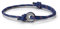 Sailing Thimble Bracelet - Durable Rope Bracelet for Sailing Enthusiasts - Adjustable Rope Barcelet - Handmade in The UK - (Navy Stripe & Silver)