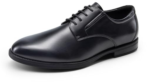 Bruno Marc Zapatos de Vestir Hombre Oxfords Cordones Clásico Traje Formales Derby con Cuello Acolchado y Suela Antideslizante,Size 43,Negro,BMUMOX2522