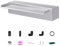 LONGRUNNEW 60cm Edelstahl Teich Wasserfall Blade Set,12.2cm breit Edelstahl Teich Brunnen mit Armaturen,Dual Inlet Design für Garten Deck Teich Terrasse