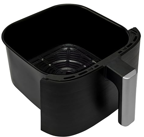 Russell Hobbs cesto de repuesto para freidora de aire, para freidora sin aceite SatisFry de 5.5 l, 27621-56, apto para lavavajillas, recambio, accesorios, negro/plata N700886
