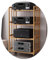 HiFi-Bambus-Rack mit Walze für Stereoanlagen und AV-Komponenten, 4-stöckig, Holzfarben, 50 x 38 x 123 cm