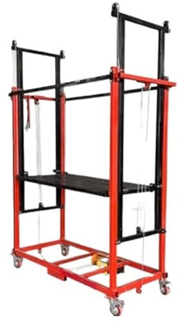 GEK208130 Multifunctional Lift Table Max Load 300KG, Electric Lifting Scaffold, Mobile Folding Multifunctional Elevator, Home Decoration, Lifting Platform with Remote Control Construction Site(5M)