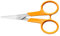 Fiskars Classic Ciseaux de Broderie, Lames Droite, Pour Droitier et Gaucher, Longueur Totale : 10 cm, Poignée Ergonomique Améliorée, Lame en Aier Inoxydable/Poignées en Plastique, Orange, 1075061