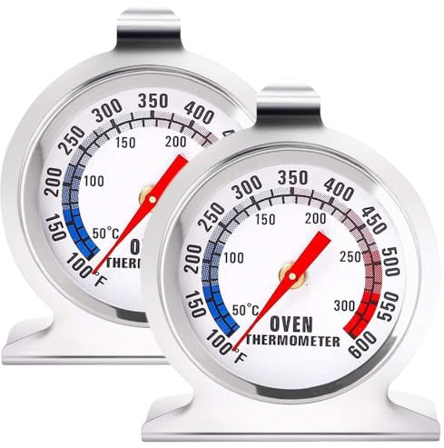 Oven Thermometer for Inside Oven, Oven Temperature Gauge, Fan Oven Thermometer, Valiant Stove Thermometer, Two Pack