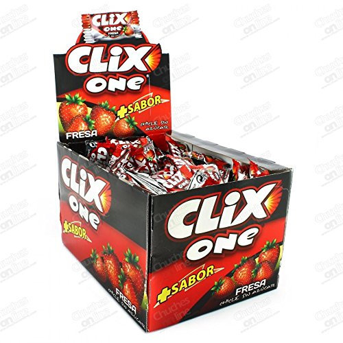 CLIX ONE CHICHES SIN AZUCAR 200 UNIDADES (fresa)
