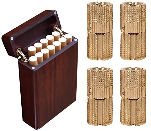4 Pcs/paket Messing Versteckte Verdeckte Scharnier Unsichtbare Barrel Scharnier für DIY Schmuck Box Hand Handwerk Gold(10mm)