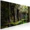 B&D XXL - Wandbilder XXL Architektur 225x90cm 5 tlg - Wand Deko Leinwand Bilder Groß Wanddeko Wohnzimmer Schlafzimmer Kunstdrucke - Tempel Preah Khan d-B-0323-b-m