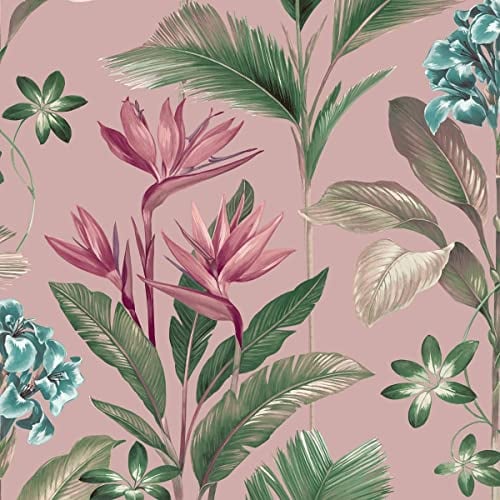 Oliana Floral Wallpaper Pink Belgravia 8485
