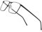 FONEX Brillengestell aus reinem Titan, quadratischer Vollrand für Kurzsichtigkeit, optische Brille, 8526 Schwarz, MID