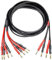 CESS-106-6f Bi-Wire Banana Plug Splitter Speaker Cable, 2 Banana Plugs to 4 Banana Plugs, 12 Gauge, 2-Channel (6 Feet)