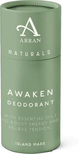 Arran Sense of Scotland Naturals Awaken Odour Absorbing Mint & Eucalyptus Natural Fresh Fragrance Deodorant Vegan Cruelty Free 24hr Protection
