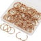 Metal Binder Rings 1-Inch 60pcs Rose Gold Loose Leaf Binder Rings,Office Book Rings,Keychains or Key Rings,Flashcard Rings,Index Card Rings for Office,DIY,School or Home