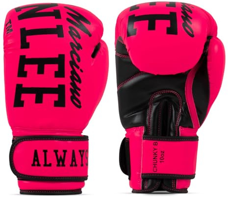 BENLEE Boxhandschuhe aus Kunstleder Chunky B, Neon/Pink, 10 oz