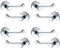 Allen & Alvan A&A Door Handle, Lever on Round Rose, Internal Door Handle, Gleaming Design, Premium Aluminium Pressure Die Cast, Polished Chrome