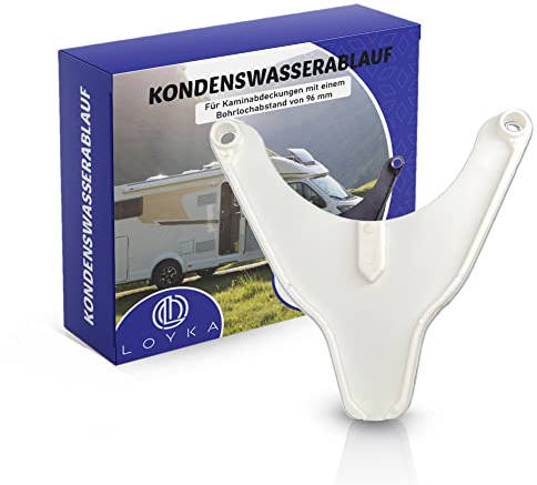 Évacuation de l'eau de condensation blanche – Espacement des trous 96 mm TRUMA ALDE – Évacuation d'eau de condensation pour camping-car – Panneau de cheminée – Accessoires de camping-car – Vidage pour