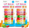 SOL 14pk Lip Balm Set Flavoured Moisturiser for Lips with Beeswax & Vitamin E - Lip Care Gift Set Fruity Flavours for Dry Chapped Lips - Moisturising Balms Multipack Sticks Girls Lipbalm for Daily Use
