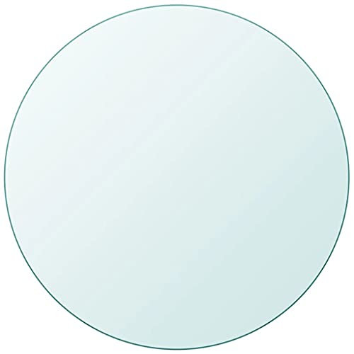 homiuse Tablero de Mesa de Cristal Templado Redondo 800 mm Cristales para Mesas Tablero para Escritorio Es Ideal para Mesas De Comedor Mesas De Centro Mesas De Jardín Seguro Y Duradero