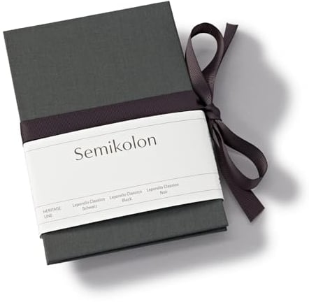 Semikolon 370020 Leporello Classico 12,2 x 17,7 cm - 14 Fotos 10 x 15 cm - Ziehharmonika-Fotobuch - lava stone grau