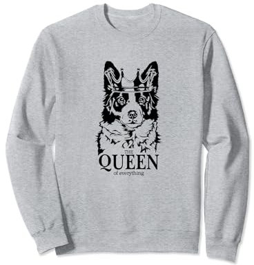 Lustiger Border Collie Queen of everything Spruch Hund Hunde Sweatshirt