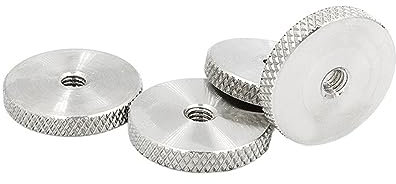 Handdrehschraube, gerändelte Rändelmuttern, 304 Edelstahl, Flachkopf, Handschraube, gerändelte Rundmutter, Hardware-Befestigungselemente, M4, M5, M6, M8, M10, M12 (Farbe: M4 (20 x 5) 2 Stück) ( Size :