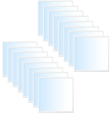 WSU Lights 16x LED Panel, Deckenleuchte, 62x62cm, 4400lm, 6000K, 40W, inkl. Trafo, Rasterleuchten, Einlegeleuchte, Büroleuchten … (6000K, 62x62 cm)