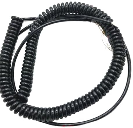 La primavera A spirale Cavo schermato volantino CNC da 7 core a 26 core 4 metri 6 metri generatore manuale industriale filo a spirale a molla a spirale Retrattile Bobina (Color : 21 Cores Stretch 4 m