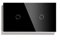 PULSAR Touch Lichtschalter 2 Fach Schwarz Doppelter Lichtschalter Unterputz Gehärtete Kristallplatte Touch Schalter Doppelt Zweifach 110V - 240V / Nicht Smart Schalter