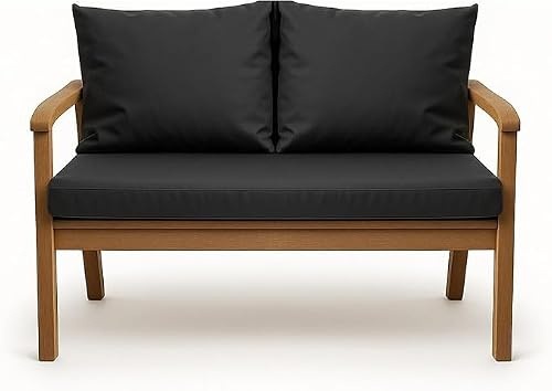 Setgarden® Kissen für Gartenbank mit Rückenlehne, Set – doppelseitiges Kissen für Schaukel und Bank, erhältlich in verschiedenen Farben und Größen (Anthrazit, 140 x 60 x 50 cm)