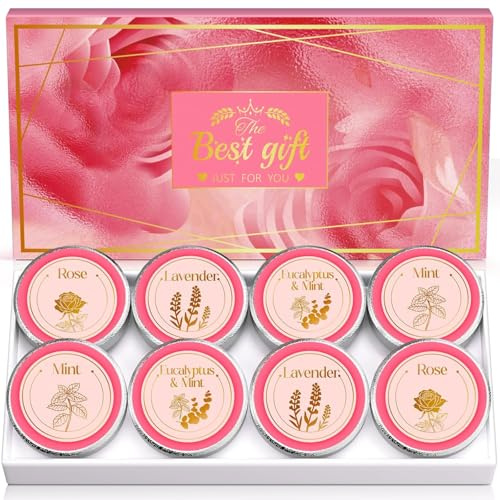 Shower Steamers Aromatherapy 8pc, Stocking Filler Women Christmas Gift | Birthday for Her, Mum, Wife, Friend, No Dyes Long-Lasting, Self Care Stress Relief Spa Relaxation