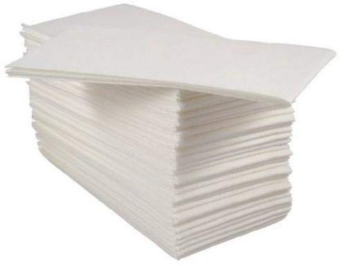 Pack of 100 Luxury White Paper Airlaid Disposable Paper Hand Towels/Napkins - 8 Fold (4x Packs of 25)