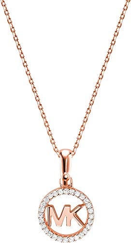 Michael Kors MKC1108AN791 Damen Collier Silber 925 Rose weiß Zirkonia 45 cm