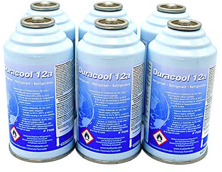 Multitanks - Lot de 6 canettes Duracool 12a, remplace Le R12,R134a et 1234yf