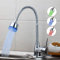 Huin Miscelatore per lavabo da bagno girevole in acciaio inossidabile Rubinetto da cucina a LED Rubinetto da cucina girevole a 360 gradi Miscelatore da cucina