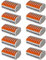 Aiqeer 10 Pezzi PCT-218 Leva-Dado Cavo Connettore, 8 Porte Conduttore Compatto Connettore, Morsettiera Connettore Molla, Morsettiera Cavo Connettore Rapido