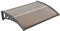 HUOLE Auvent de Porte d'entrée Toit Marquise en Polycarbonate Porte Résistante Toit Abri Protection Contre La Pluie et UV,Marquise Porte d'Entree Terrasse Toit Abri Protection (100 * 150cm-brun)
