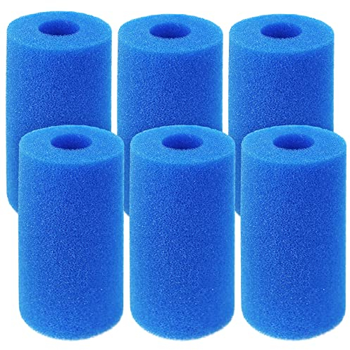 S-Union Tipo A Filtro Spugna, Riutilizzabile e Lavabile Schiuma Filtro Piscina, Intex Tipo A Piscina, Acquario, Spa Schiuma Filtro (6 Pezzi)