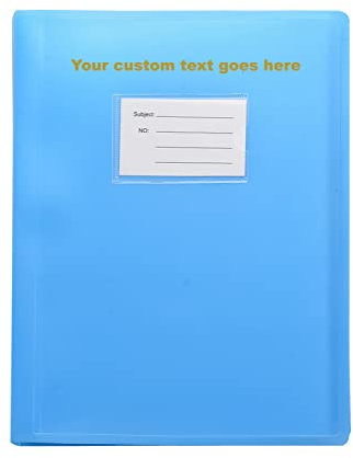 Arpan Personalised Custom Black A4 Display Book Folder Flexible Cover Portfolio - 104Pockets 208/Sides (Blue)